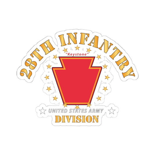 Kiss-Cut Stickers - Army - 28th Infantry Division - Keystone - SSI X 300