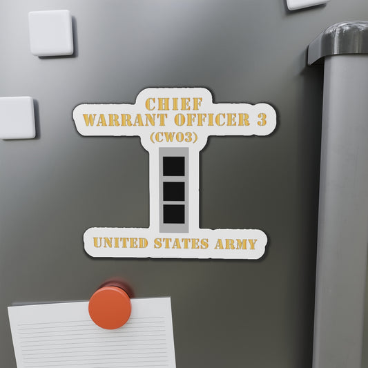 Die-Cut Magnets -SSI -Army - Chief Warrant Officer 3 - CW03 - Flat - X 300