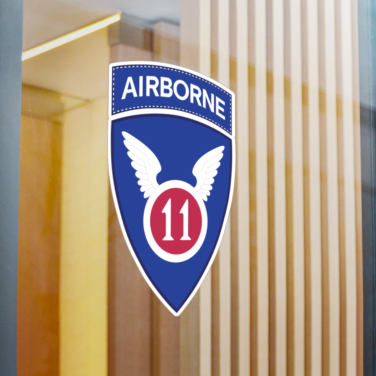 Kiss-Cut Vinyl Decals - 11th Airborne Division - SSI wo Txt X 300