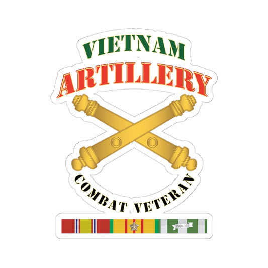 Kiss-Cut Stickers - Army - Artillery - Vietnam - Combat Vet