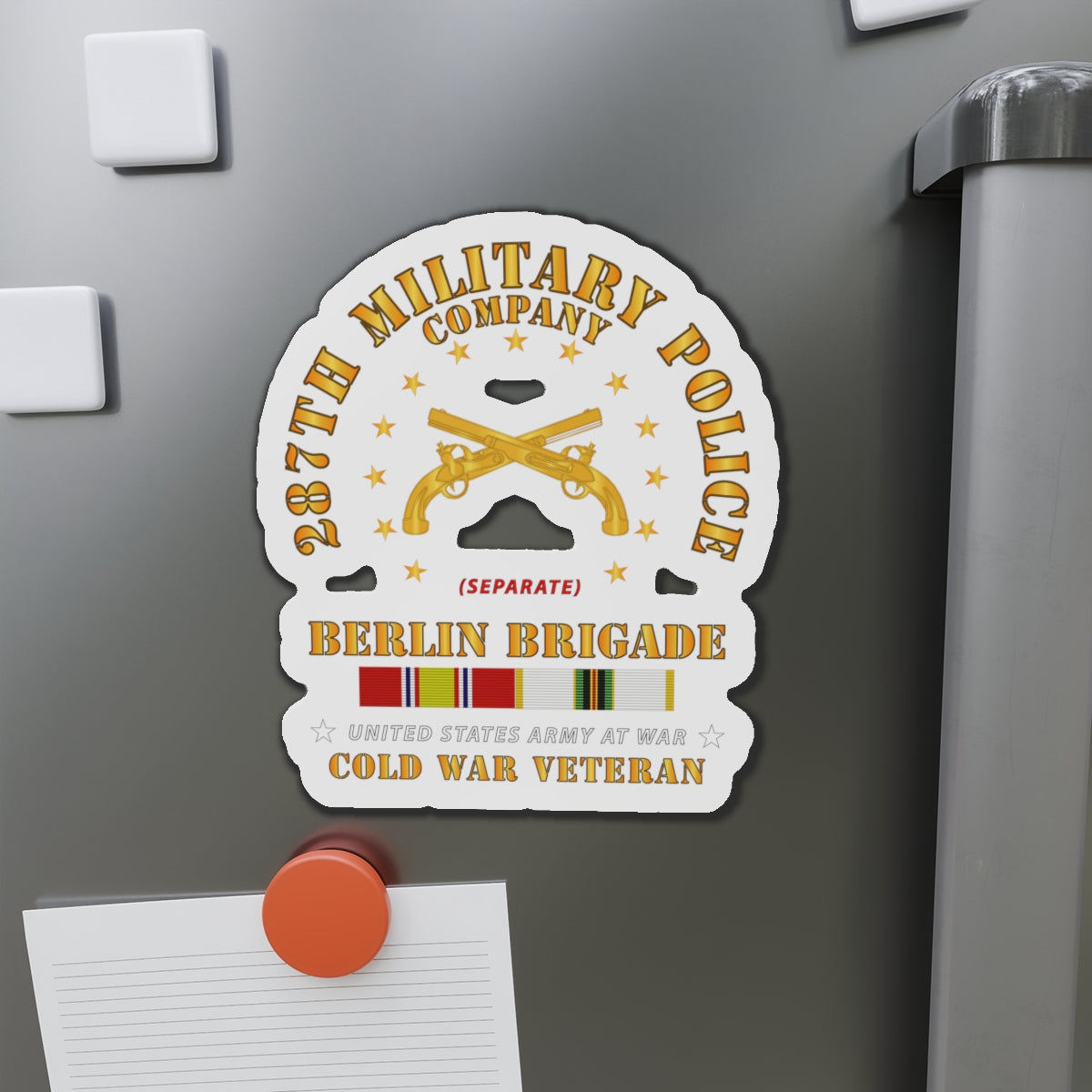 Die-Cut Magnets - Army - 287th Military Police Company - Berlin Bde w COLD SVC