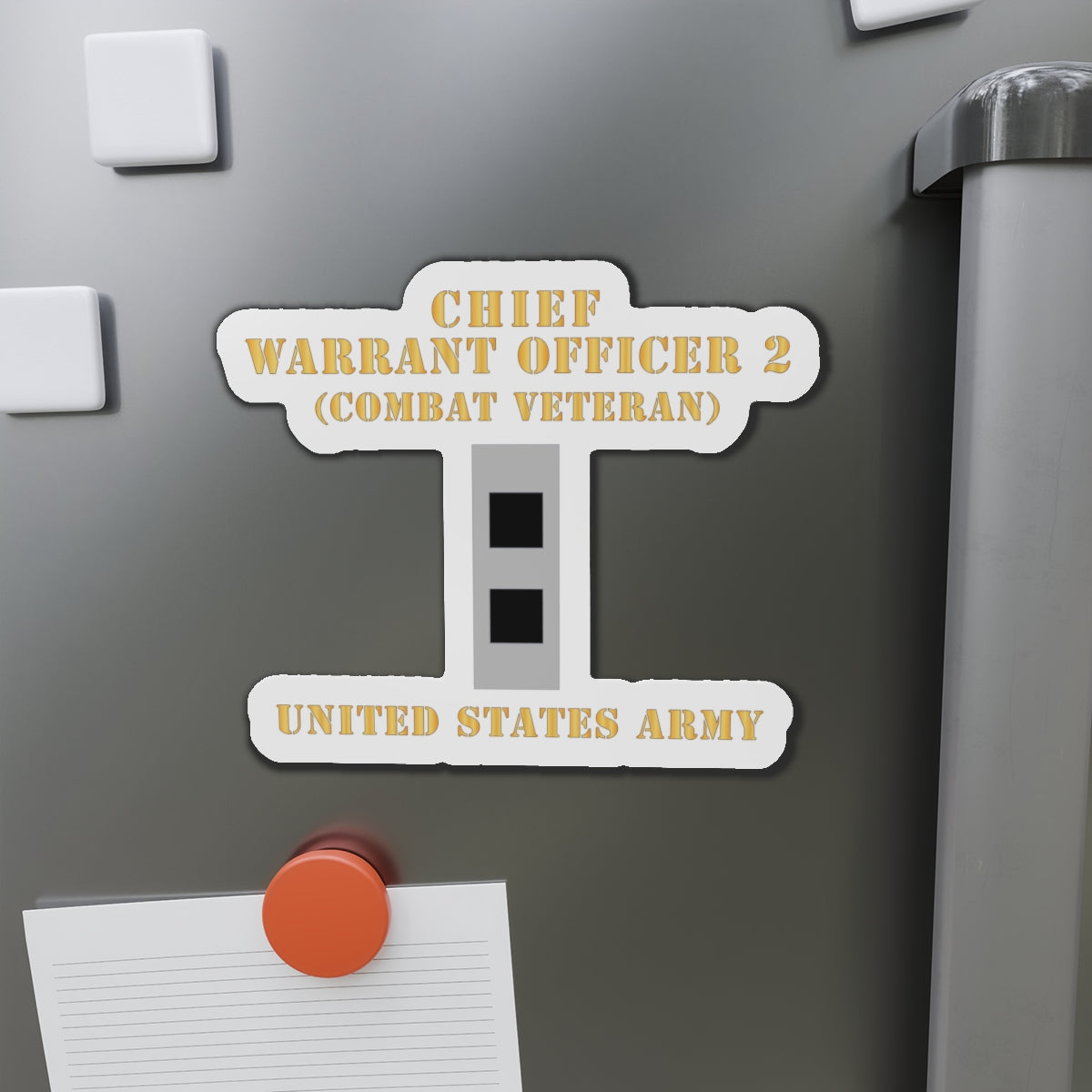 Die-Cut Magnets -SSI -Army - Chief Warrant Officer 2 - CW02 - Flat - Combat Veteran X 300