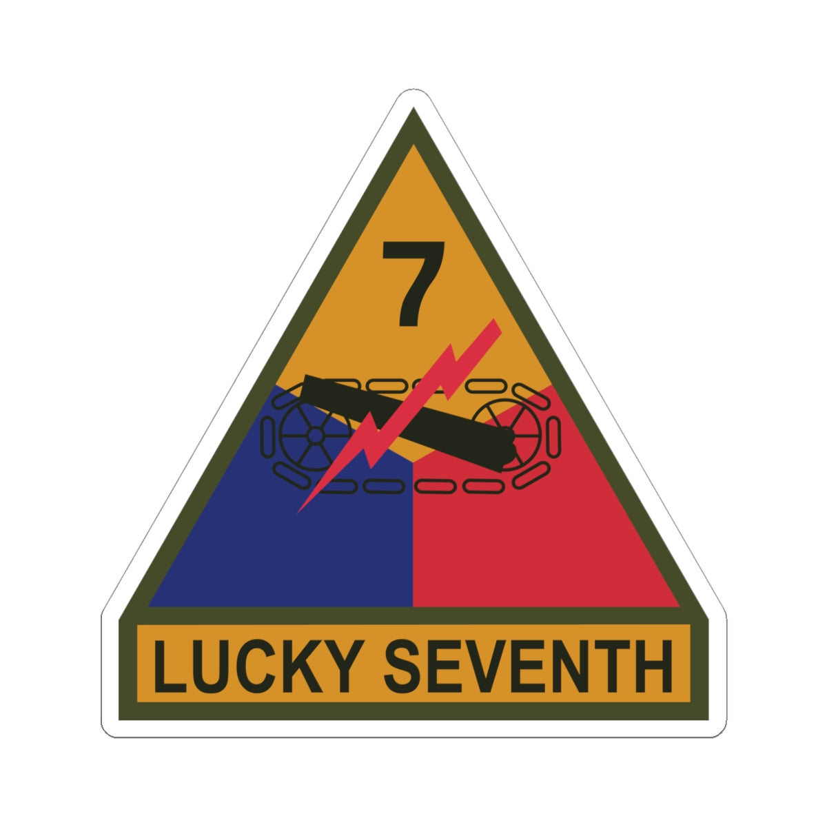 Kiss-Cut Stickers - SSI - 7th Armored Division w Name Tape X 300