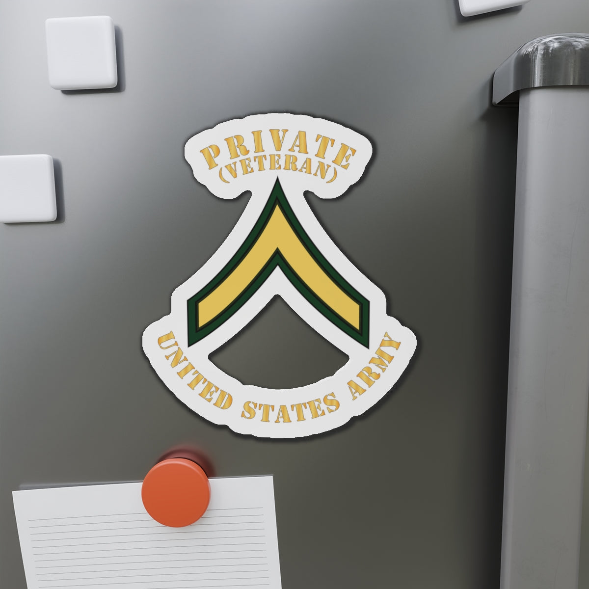 Die-Cut Magnets -SSI -Army - Private - PV2 - Veteran - Flat X 300