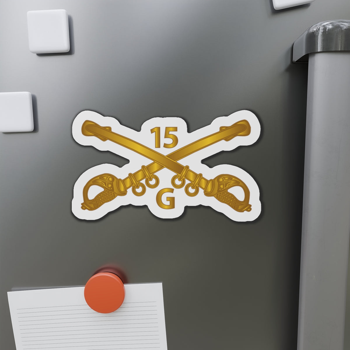 Die-Cut Magnets - Army - G Troop - 15th Cavalry Branch wo Txt