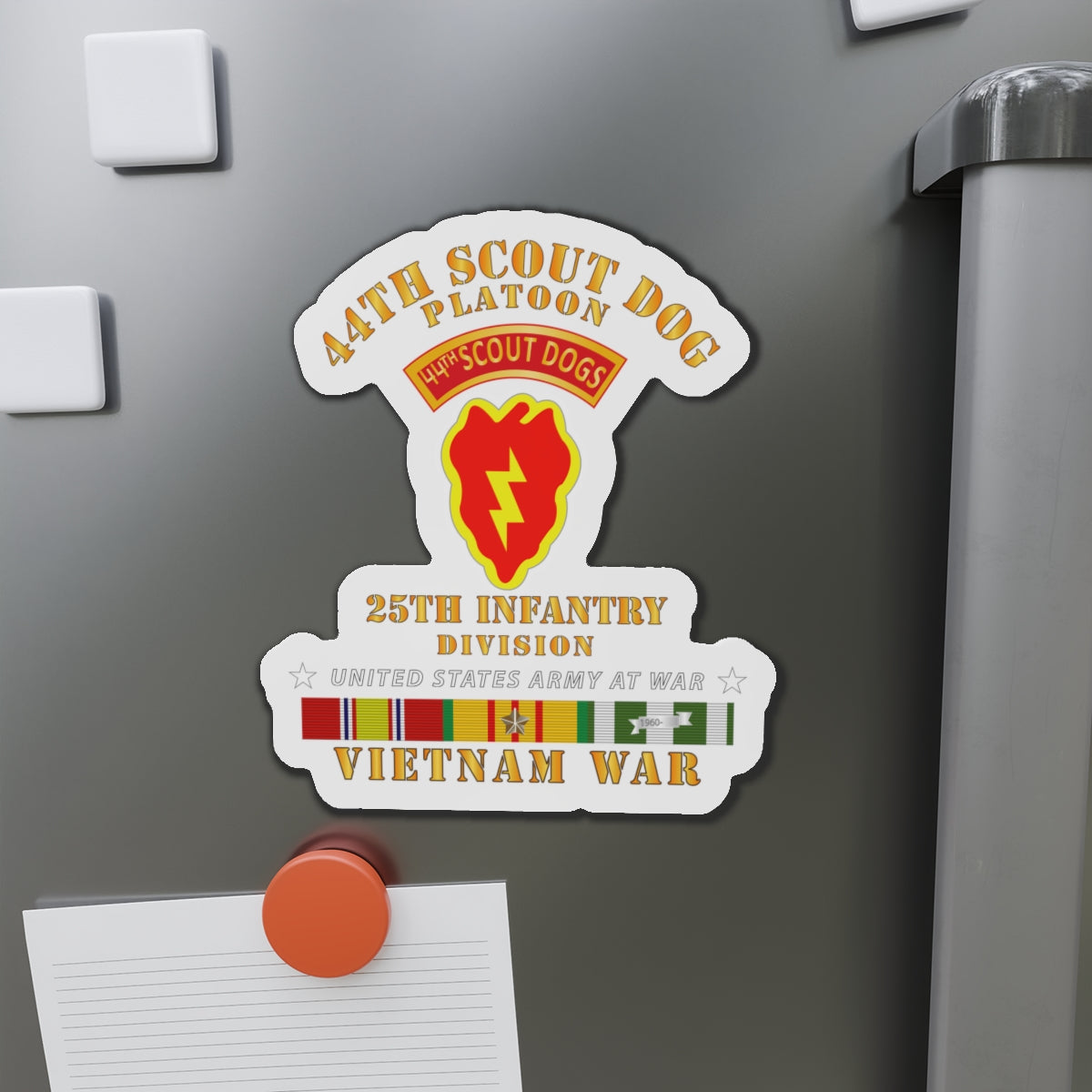 Die-Cut Magnets - Army - 44th Scout Dog Platoon 25th Infantry Div - VN SVC