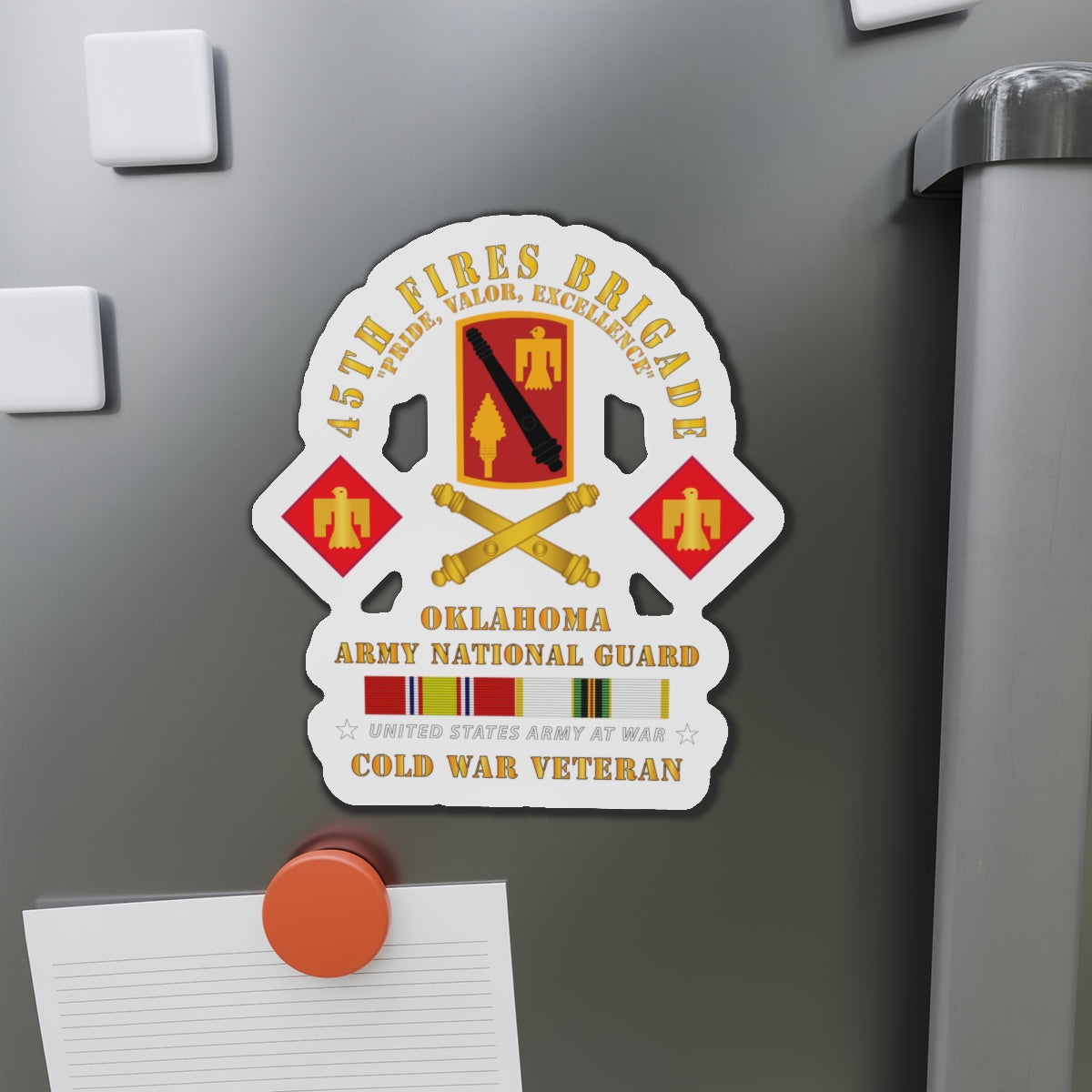 Die-Cut Magnets - Army - 45th Fires Bde, OKARNG  w COLD SVC