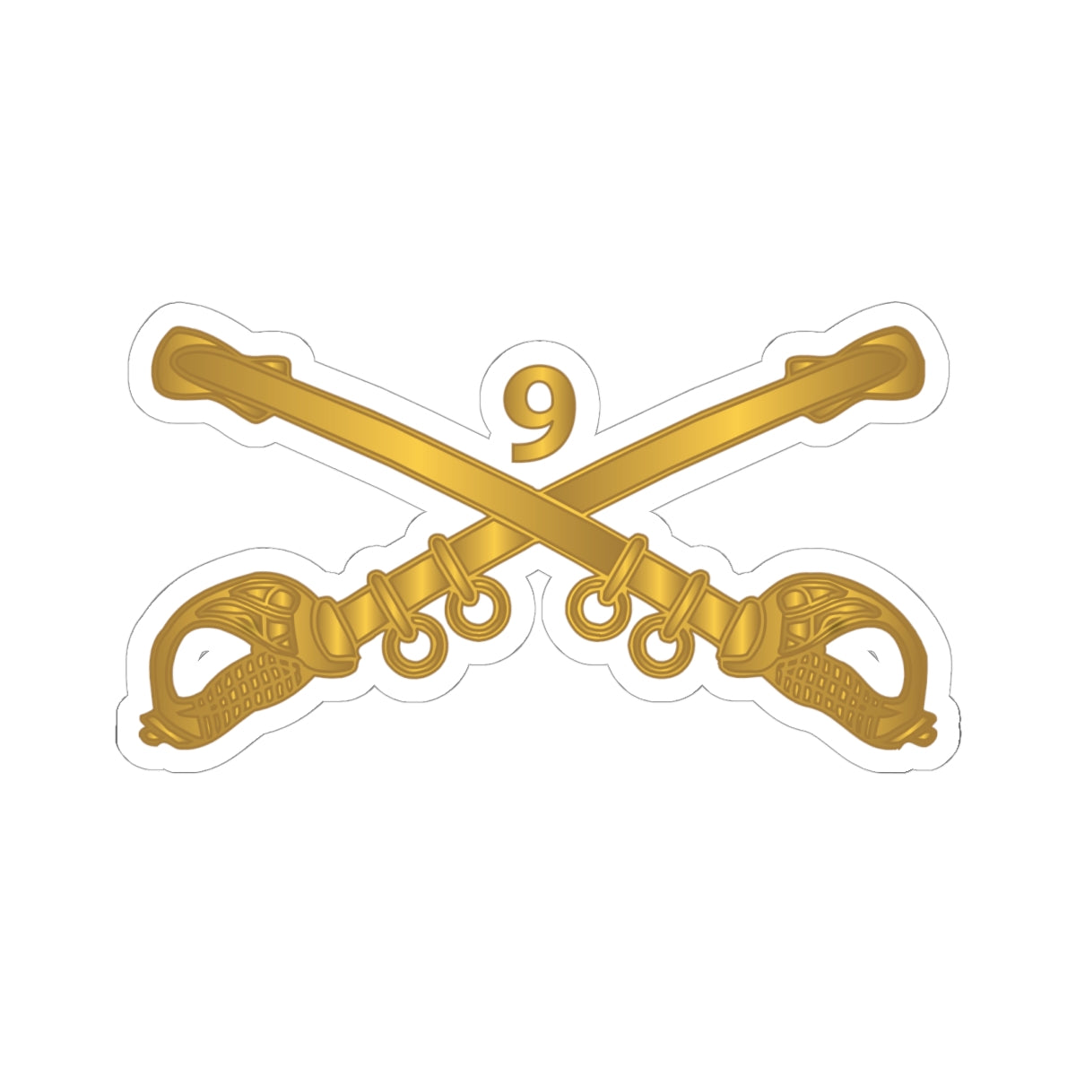 Kiss-Cut Stickers - Army - 9th Cavalry Branch wo Txt X 300