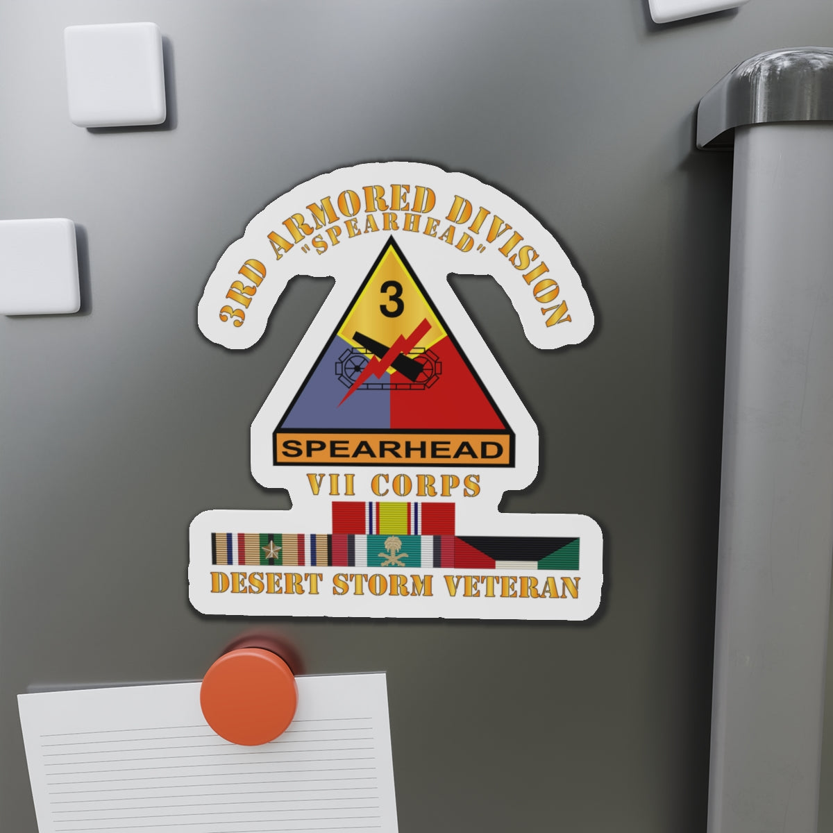 Die-Cut Magnets - 3rd Armored Div - VII Corps - Desert Storm Veteran