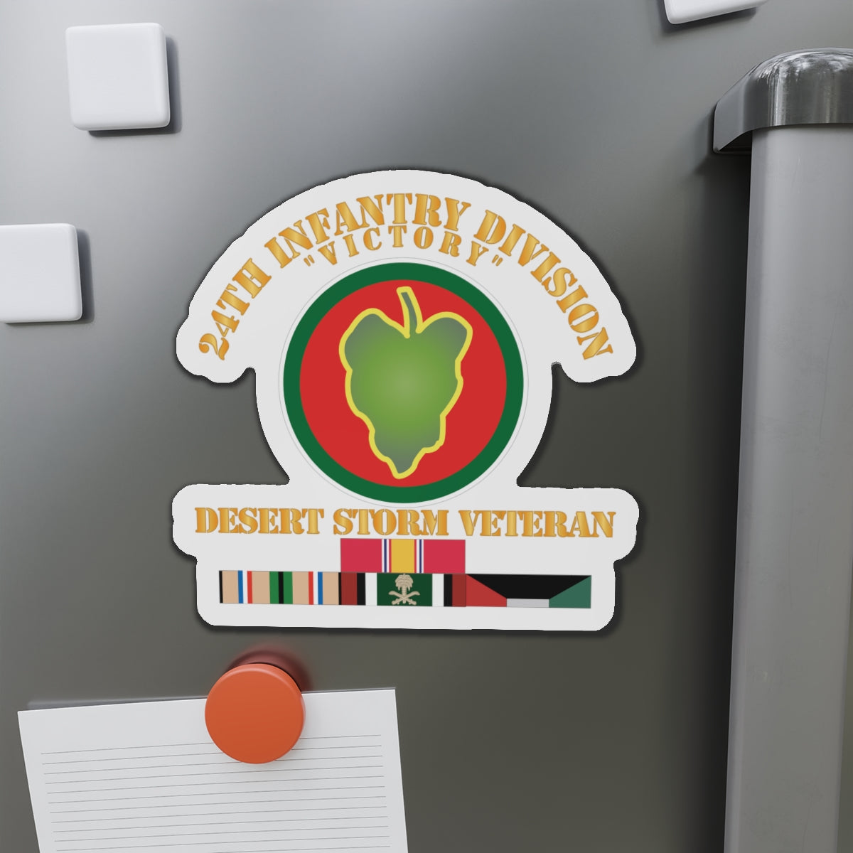 Die-Cut Magnets -SSI - Army - 24th Infantry Division - Desert Storm Veteran X 300