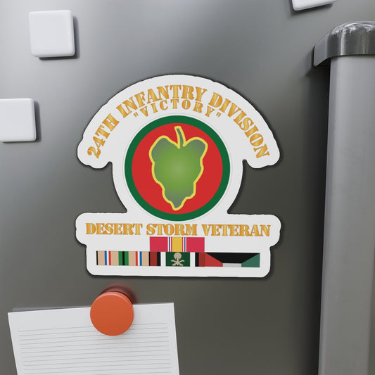 Die-Cut Magnets -SSI - Army - 24th Infantry Division - Desert Storm Veteran X 300