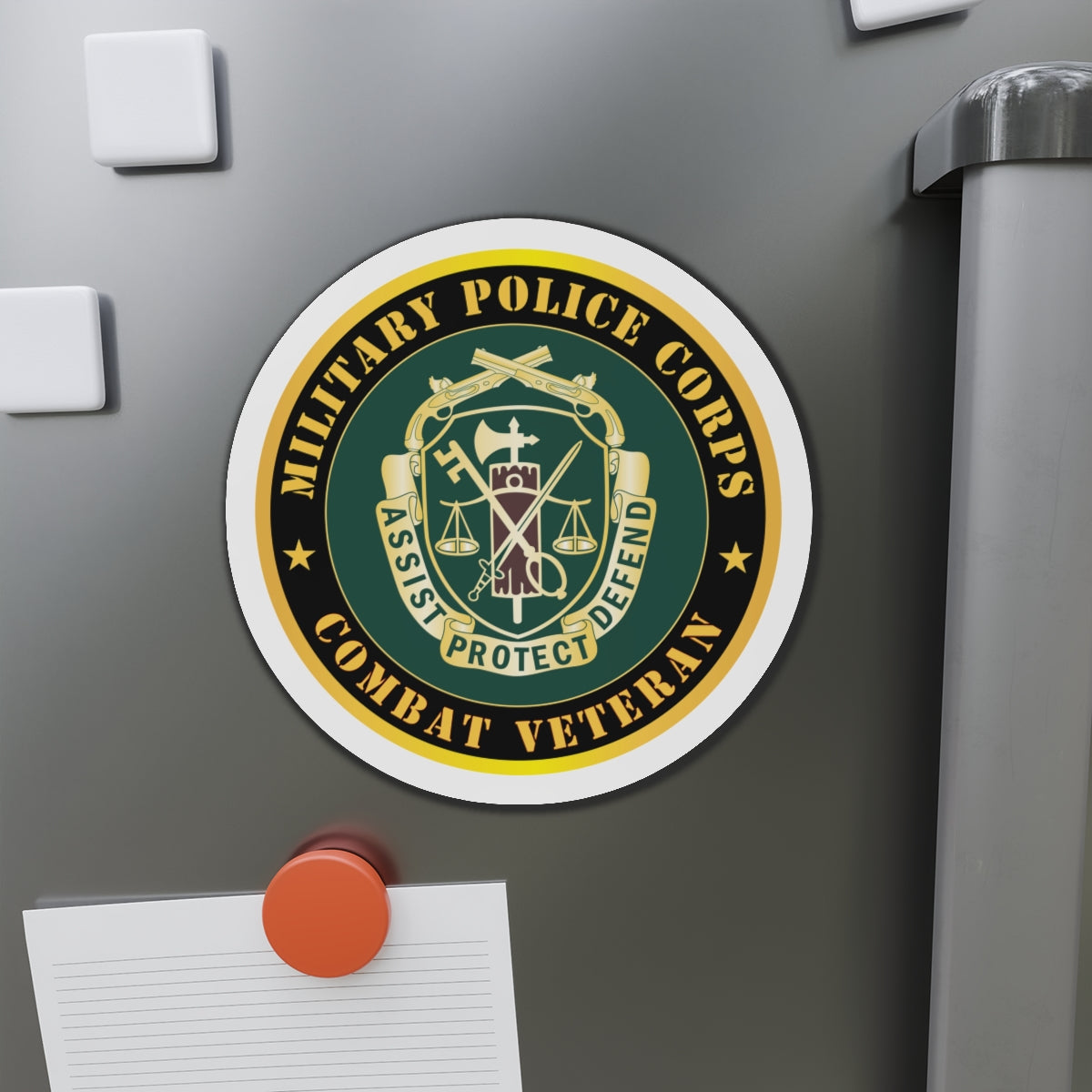 Die-Cut Magnets - Army - Military Police Corps Regimental Crest - Combat Veteran X 300
