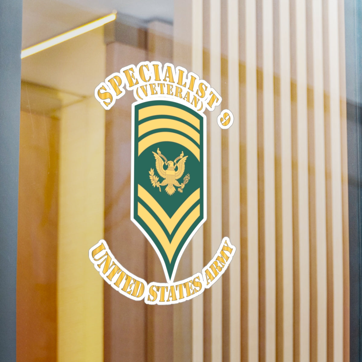 Kiss-Cut Vinyl Decals - Army - Enlisted - SPEC 9 - Specialist 9  - Std - Veteran X 300