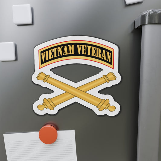 Die-Cut Magnets - Army - Vietnam Veteran Tab - Gold - Artillery w Br X 300