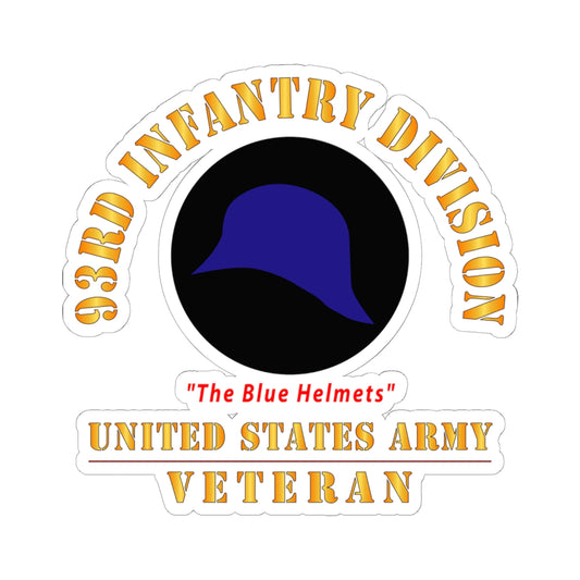 Kiss-Cut Stickers - Army - SSI - 93rd Infantry Division - The Blue Helmets - US Army Veteran X 300