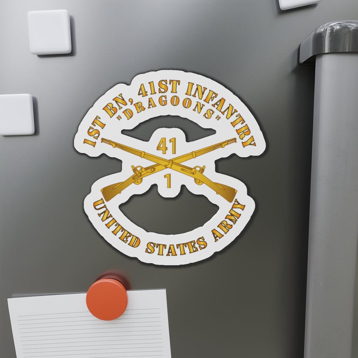 Die-Cut Magnets - Army - 1st Bn, 41st Infantry - Dragoons