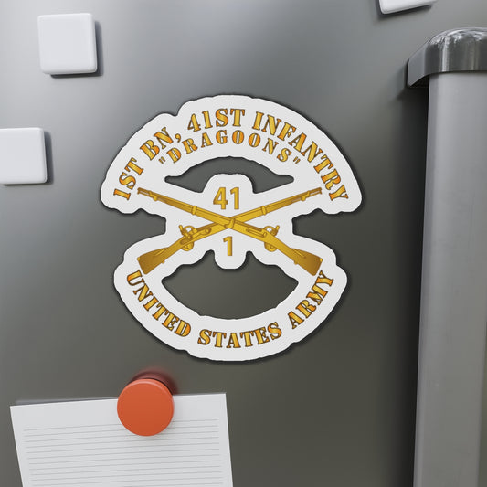Die-Cut Magnets - Army - 1st Bn, 41st Infantry - Dragoons