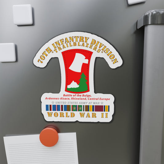 Die-Cut Magnets - Army - 70th Infantry Division - Trailblazers w WWII  EU SVC