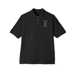 Men's Piqué Polo - Purple Heart - WIA w IRAQ SVC w Purple Heart Ribbon