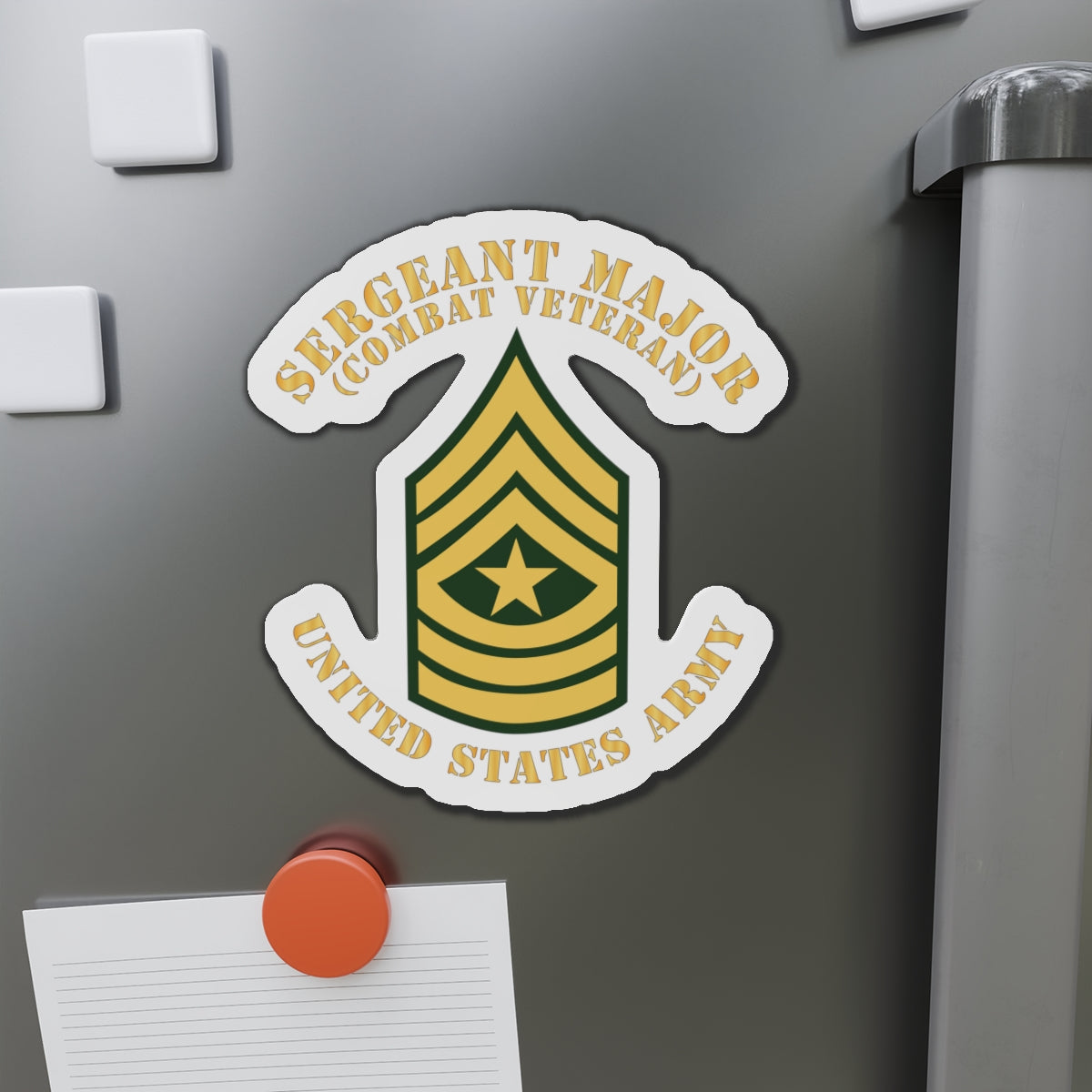 Die-Cut Magnets -SSI -Army - Sergeant Major - SGM - Combat Veteran - Flat X 300