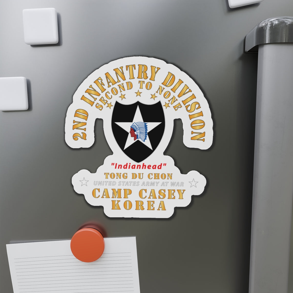 Die-Cut Magnets - Army - 2nd Infantry Div - Camp Casey Korea - Tong Du Chon X 300