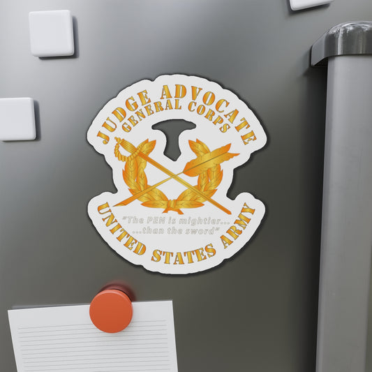 Die-Cut Magnets - Judge Advocate General Corps - Pen is Mighter X 300