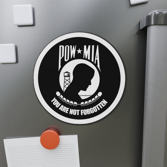 Die-Cut Magnets - Army - Round - POW - MIA X 300