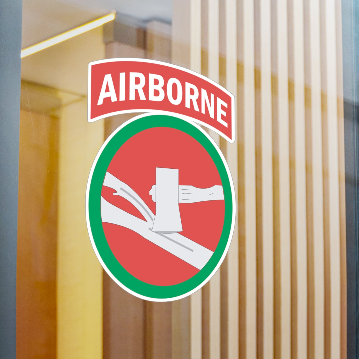 Kiss-Cut Vinyl Decals - SSI - 84th Infantry Division w Airborne Tab X 300