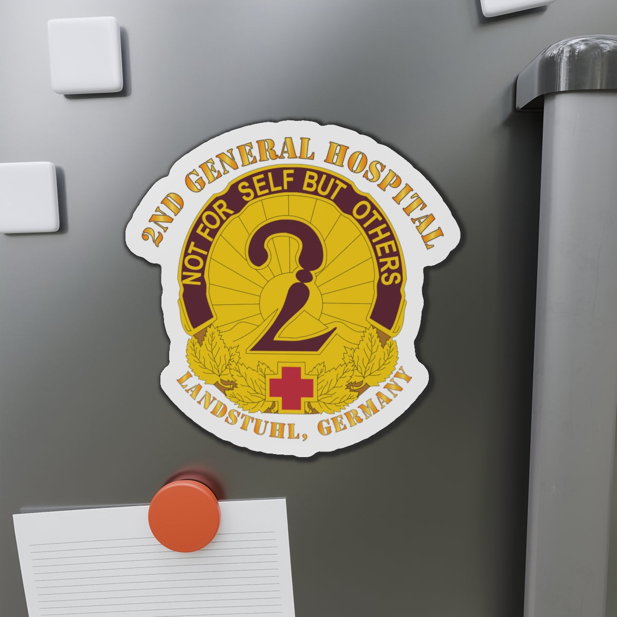 Die-Cut Magnets - Army - 2nd General Hospital - Landstuhl Germany