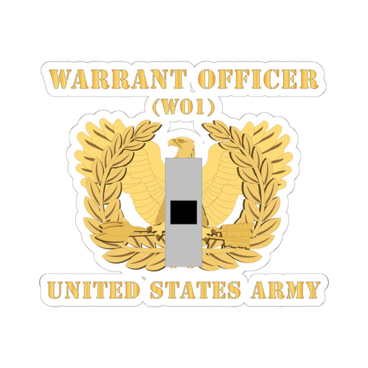 Kiss-Cut Stickers - Army - Warrant Officer - W01 - Flat - Eagle and Bar X 300