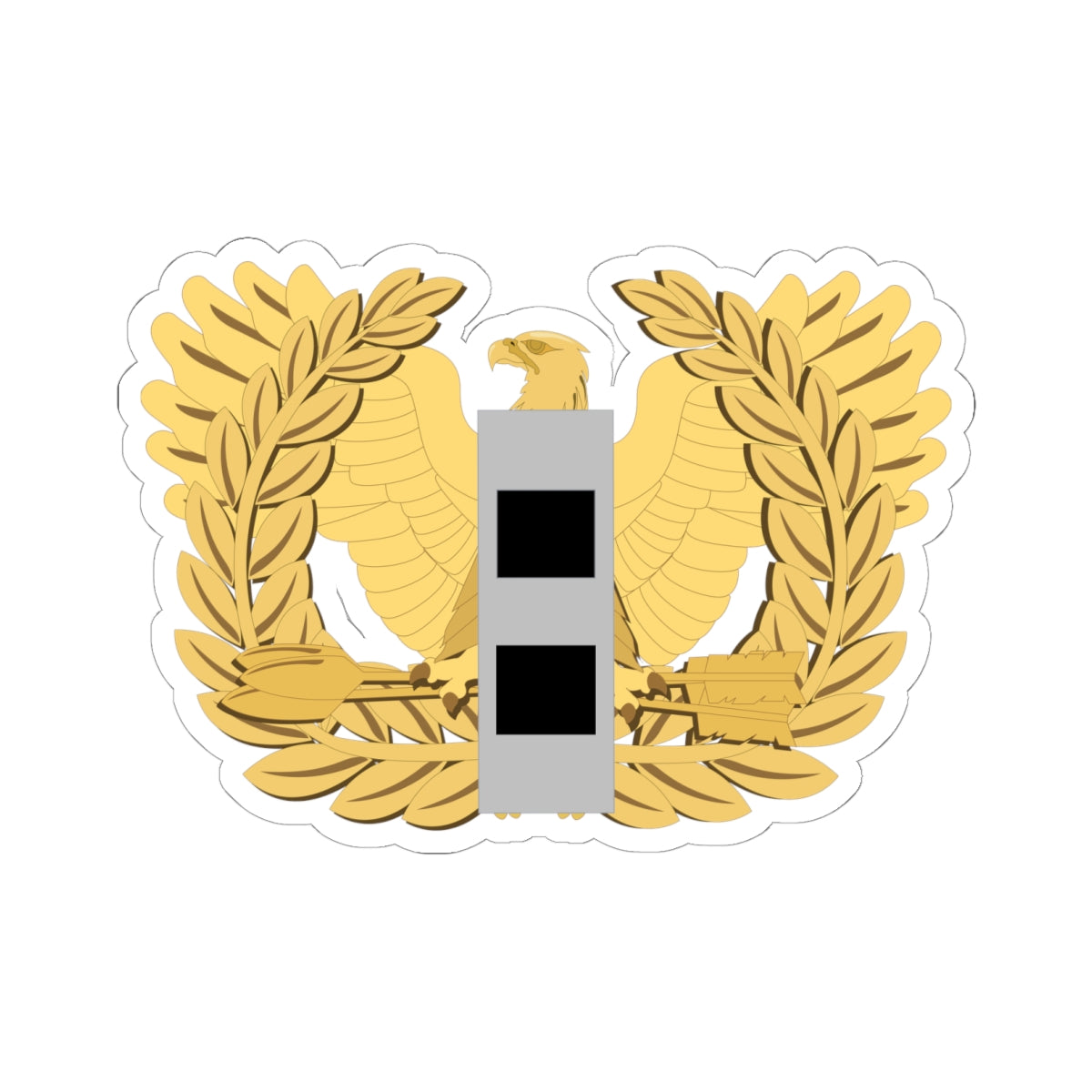 Kiss-Cut Stickers - Army - Chief Warrant Officer - W02 - Flat - Eagle and Bar wo txt X 300