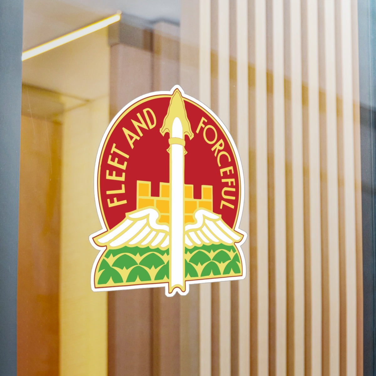  88th Artillery Group – DUI (Distinctive Unit  sticker posted on wall