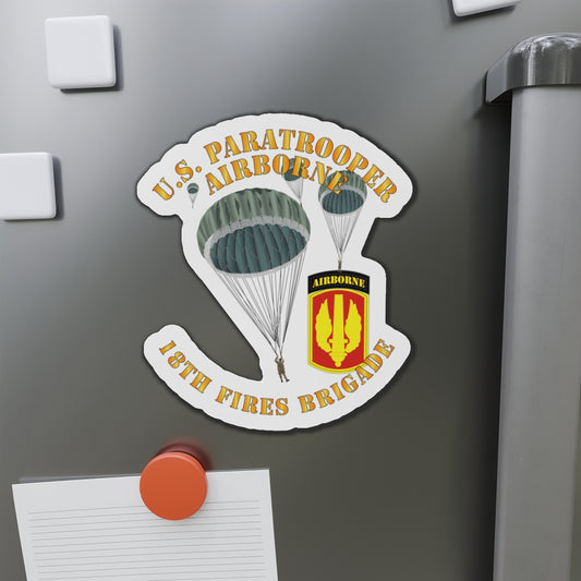 Die-Cut Magnets - Army - US Paratrooper - 18th Fires Brigade