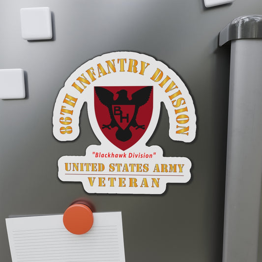 Die-Cut Magnets - Army - SSI - 86th Infantry Division - Blackhawk Division - US Army Veteran X 300