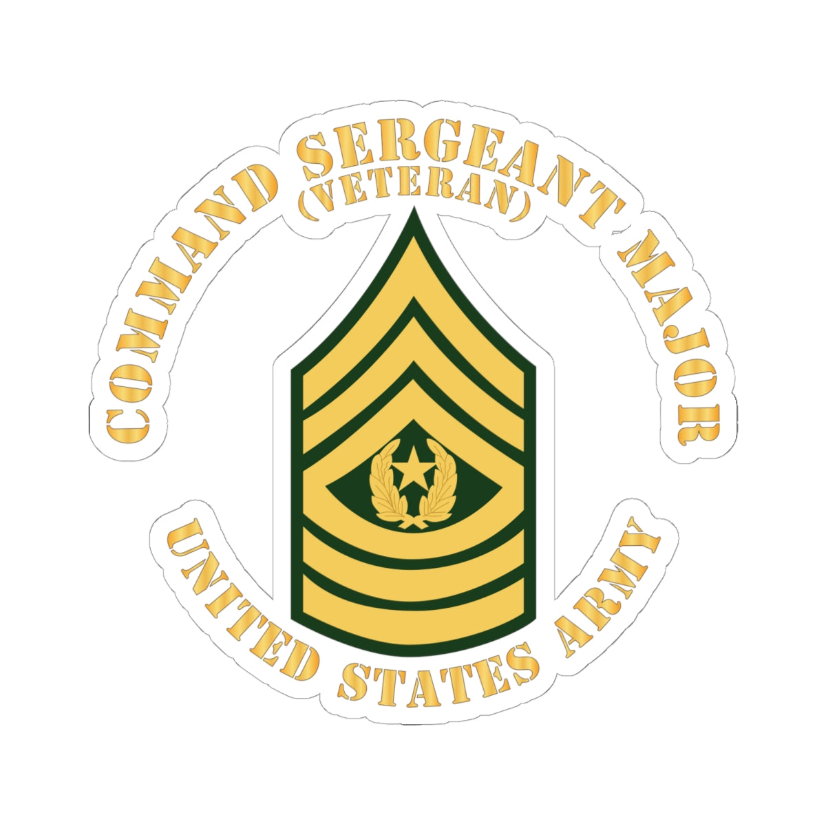 Kiss-Cut Stickers - Army - Command Sergeant Major - CSM - Veteran - Flat X 300