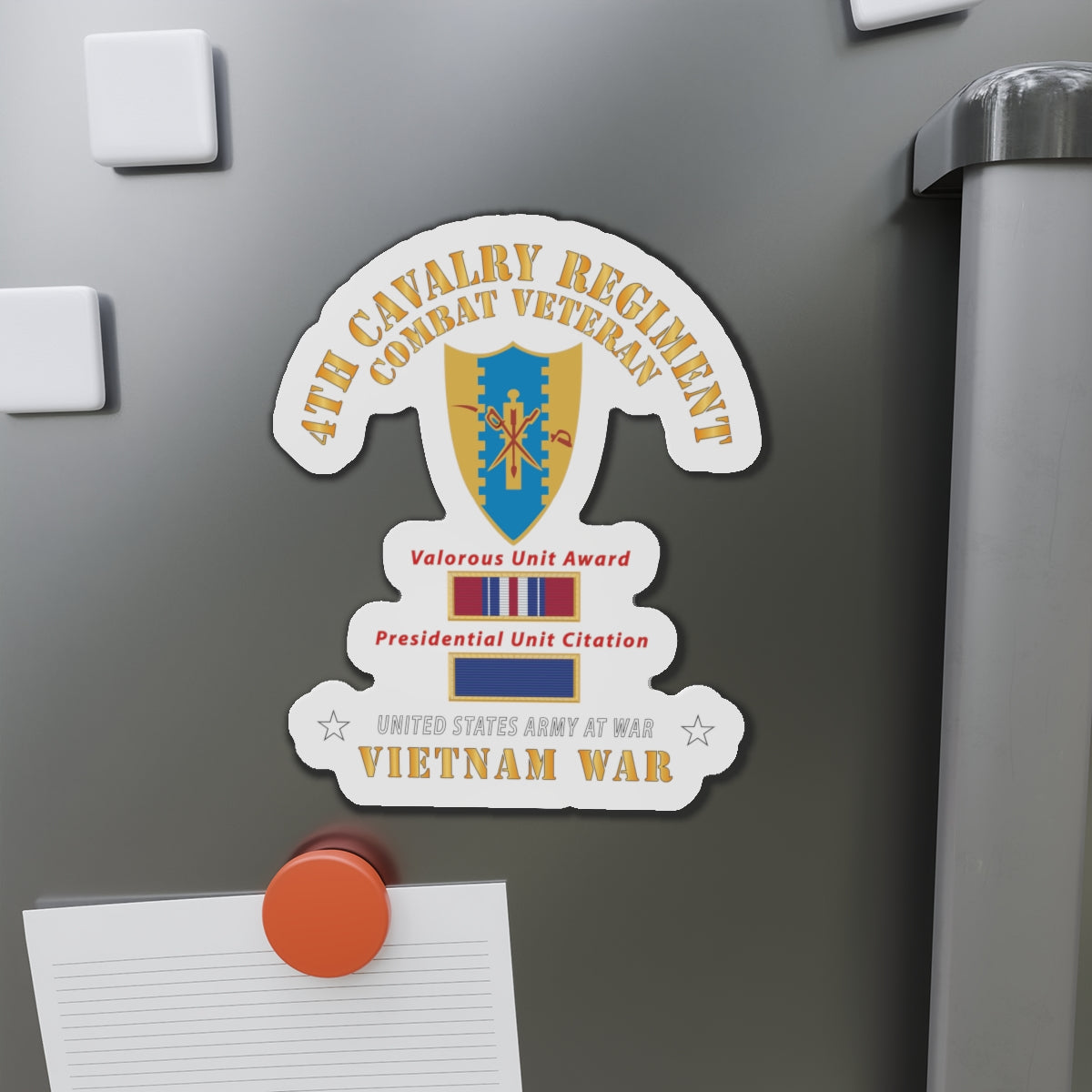 Die-Cut Magnets - 4th Cavalry Regiment - Vietnam War w PUC and VUA X 300