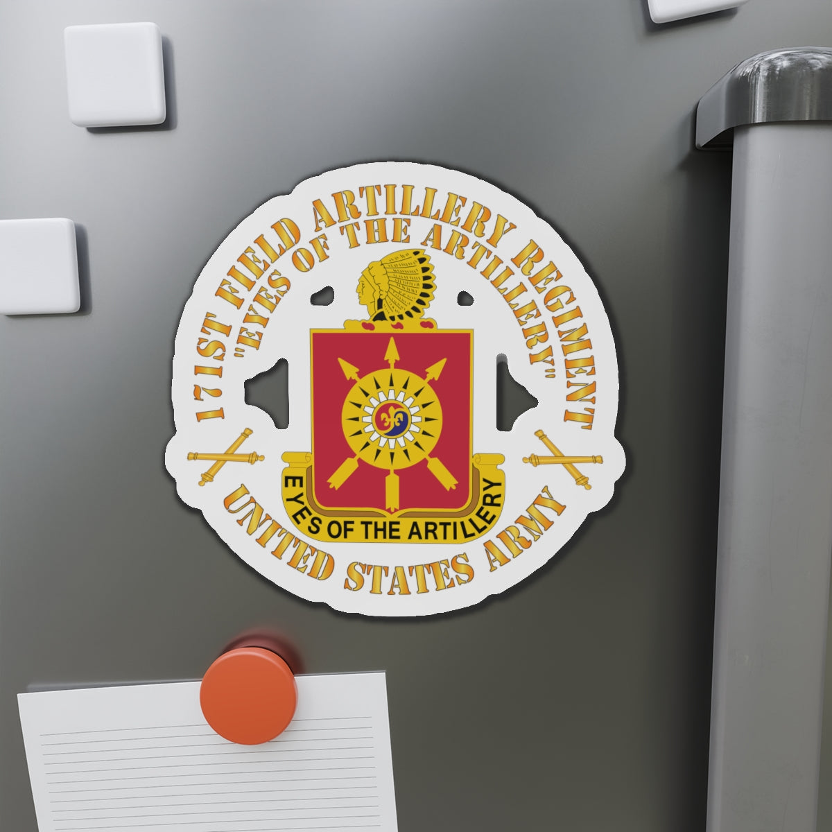 Die-Cut Magnets - Army - 171st Field Artillery Regiment - DUI  w FA Sep  X 300