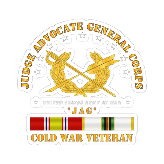 Kiss-Cut Stickers - Army - JAG Branch w COLD SVC