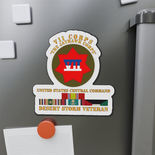 Die-Cut Magnets - Army - VII Corps - US Central Command - Desert Storm Veteran