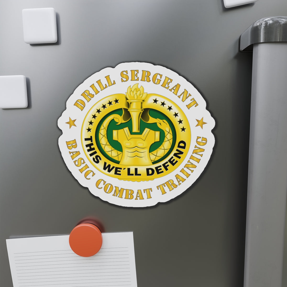 Die-Cut Magnets - Drill Sgt Badge - Basic Combat Training – Army Stickers
