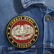 Load image into Gallery viewer, Custom Pin Buttons - Combat Medic Veteran
