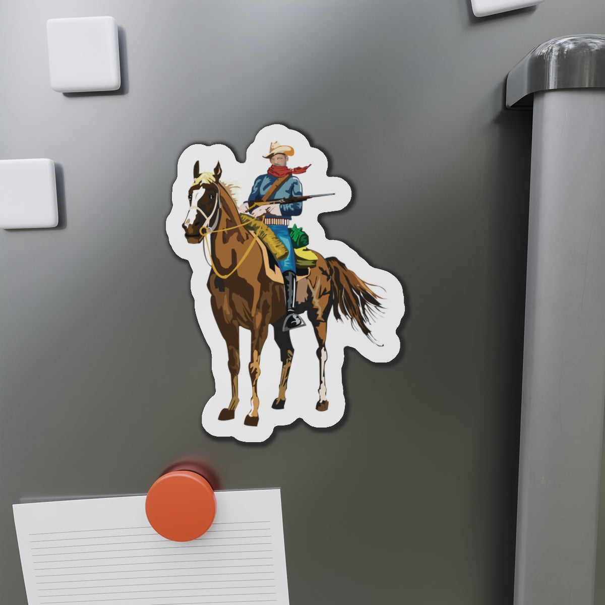 Die-Cut Magnets - Cavalryman - Buffalo Soldier X 300