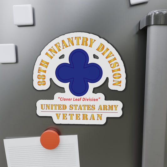 Die-Cut Magnets - Army - SSI - 88th Infantry Division - Clover Leaf Division - US Army Veteran X 300