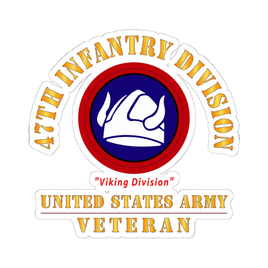 Kiss-Cut Stickers - Army - SSI - 47th Infantry Division -Viking Division - US Army Veteran X 300