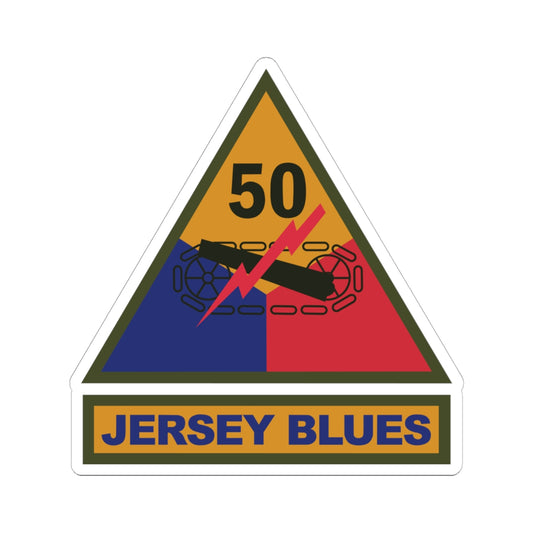 Kiss-Cut Stickers - SSI - 50th Armored Division w Name Tape X 300
