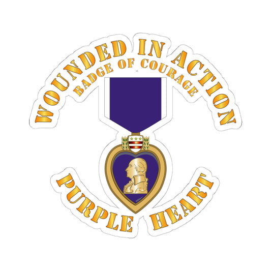 Kiss-Cut Stickers - Wounded in Action - Purple Heart - Badge of Courage X 300