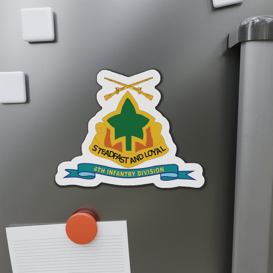Die-Cut Magnets - Army - 4th Infantry Division - w Br - Ribbon