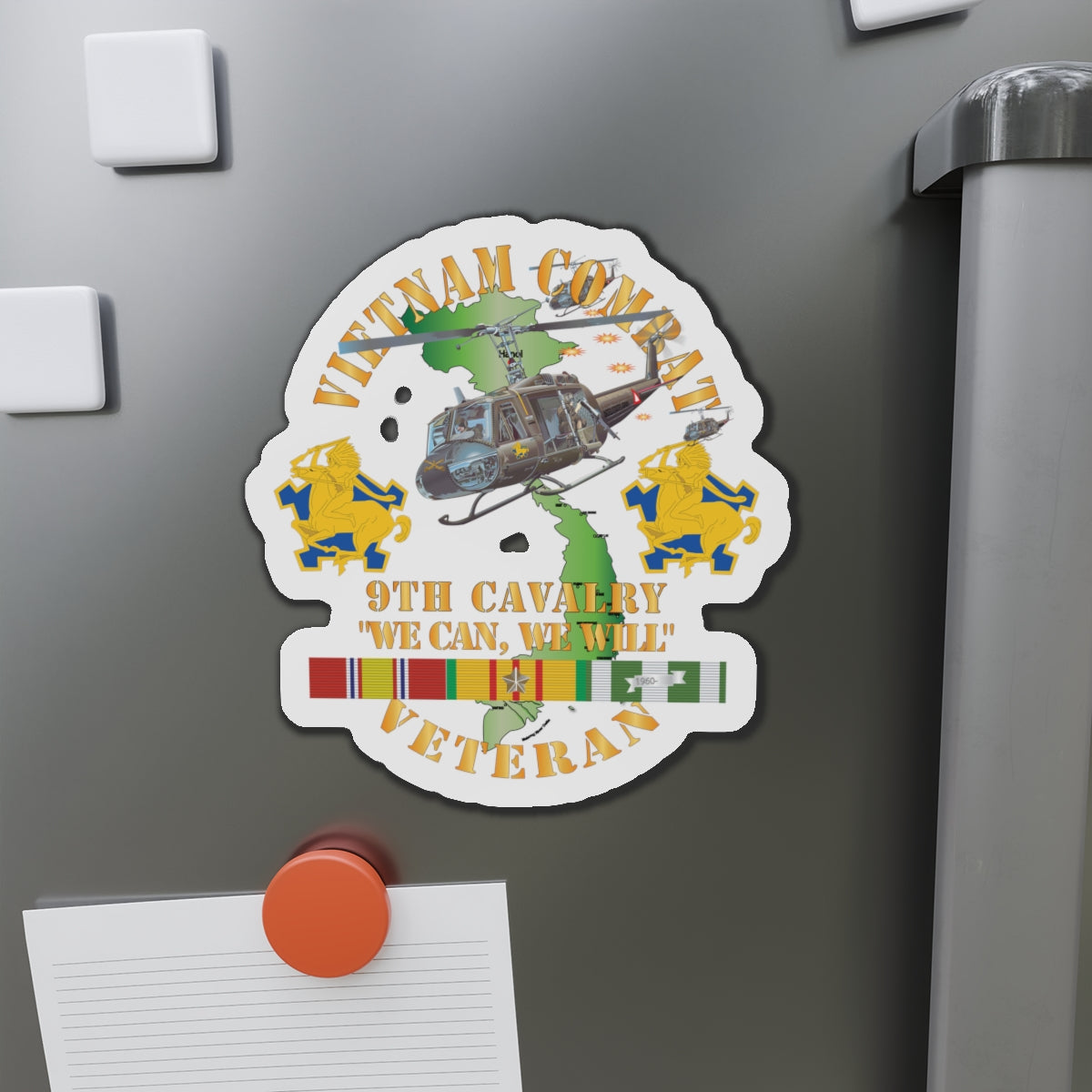 Die-Cut Magnets -SSI - Army - Vietnam Combat Cavalry Veteran w 9th Cav ...