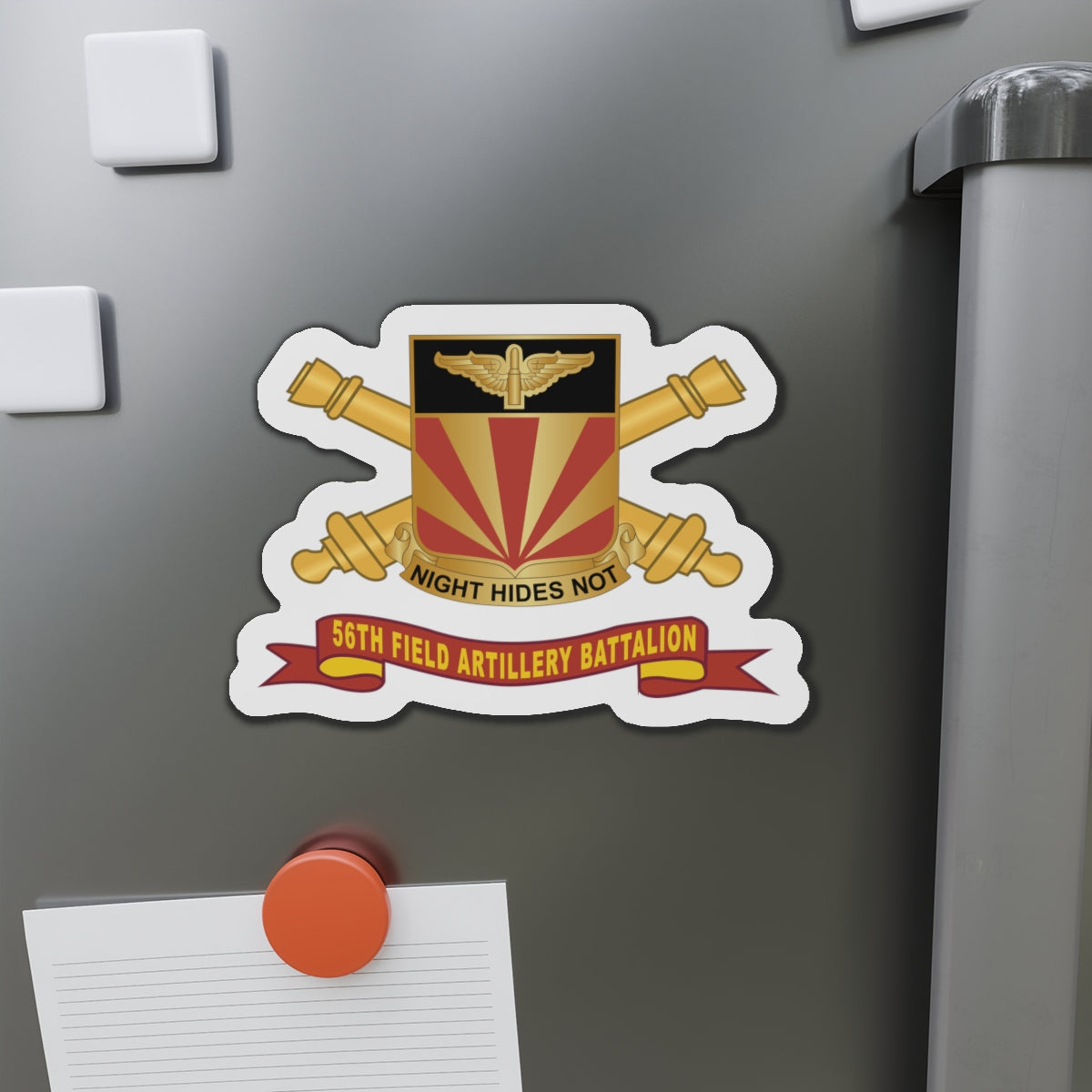 Die-Cut Magnets -SSI - 56th Field Artillery Battalion - DUI w Br - Ribbon X 300