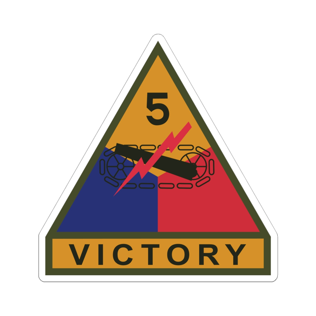 Kiss-Cut Stickers - SSI - 5th Armored Division w Name Tape X 300